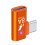 Compactly Lightn Female to USB C Charger Adapters-Orange 1