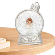 Christmas Snow Ball Lantern Lighted Globe Ornament Indoor Water Glittering Lantern Desktop Angel Decoration