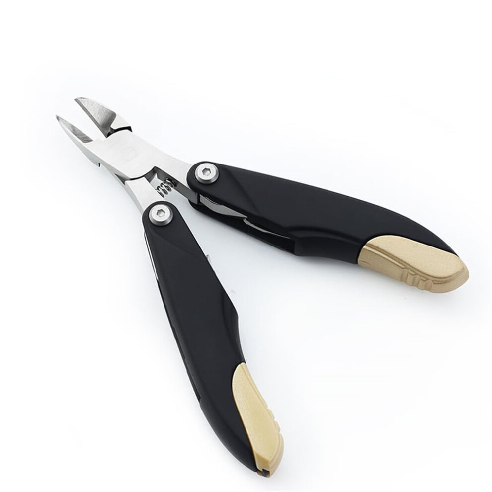 Black Cuticle Nippers Stainless Steel Rustproof Precision Trimmer For Manicure Pedicure