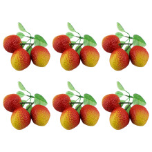 Faux fruits réalistes, fruits de simulation-Litchi à trois têtes