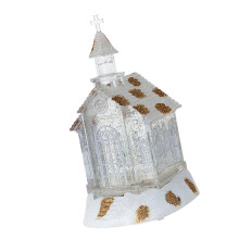 Portable LED Lights Mini Christmas Houses Snow Globes Desktop Decoration BatteryOperated Glitter Ornament