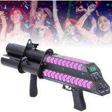 Confetti Launcher Electronic Firework Gun With LED Lights For Parties And Concerts Atmosphere Prop 810 Cm Jet Distance
