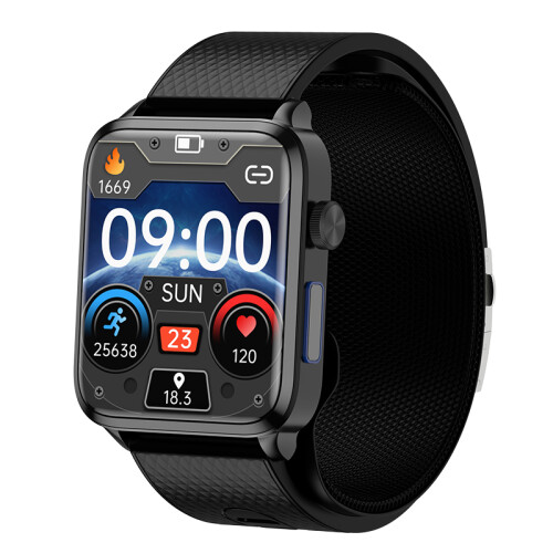 Smartwatch mit Blutsauerstoff- und Blutdruckmessgerät Black