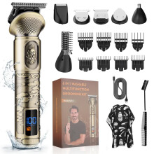 6-in-1-Bartschneider, Nasen-Präzisionstrimmer, IPX4, starker Motor, geräuscharm Bronze