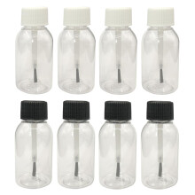 10 Pcs 30ml Clear Glue Applicator Bottles with Builtin Brush Lid for Crafts and Oils
