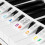 Removable Piano Keyboard Note Label 61-Key MultiColor   MultiColor 5