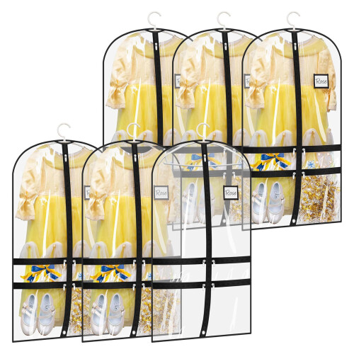 Transparenter Kleidersack, Staubschutz zur-6er-Pack 2