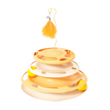 Cats Turntable Toy RollerTrack Cats Hunting-orange color