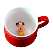 Ideale Weihnachtsgeschenke, 3D-Tassen mit versteckten Weihnachtsfiguren, perfekt zum Servieren von heißer Schokolade, Kaffee und Tee, sichere und