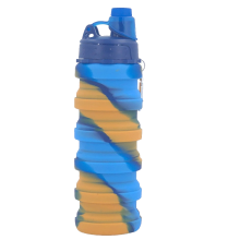 Stilvoll & funktional: Faltbare Wasserflasche, tragbare Trinkflasche für Reisen, Wandern, auslaufsicher, wiederverwendbar, vibrationsfest,