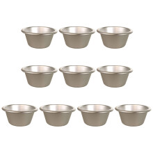 Pack of 10 Nonstick Western Cake Cup Pudding Molds Aluminum-B11