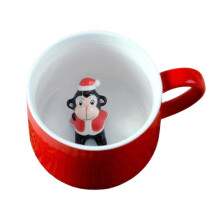 Weihnachtskaffeebecher, 400 ml Fassungsvermögen, mit Ihrem Lieblingstiermotiv, mikrowellengeeignet, spülmaschinenfest, Cartoon-Design, perfektes