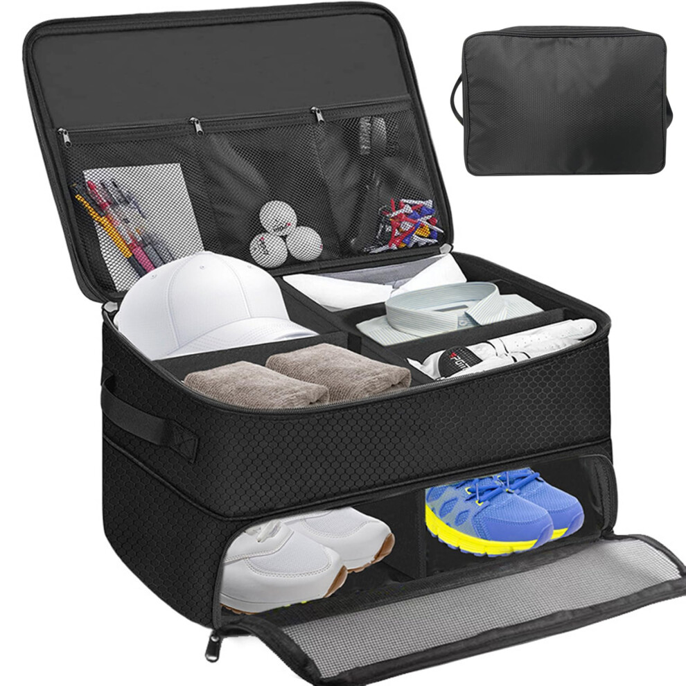 Golf Trunk Organizer 17X13x10in Waterproof Multicompartment With Handle Foldable Zipper Closure Storage For Men 9119770739056