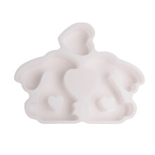 Silikon Giessformen, Silikonform Gießform Osterhase mit Liebe, Gips Gießen Formen Hase, Ostern Hase Liebe Gießformen Silikonform, Weihnachten