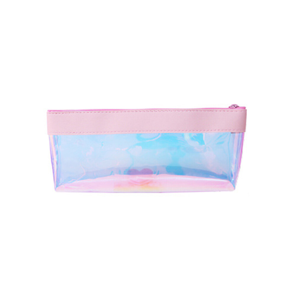 Stylish Waterproof Multipurpose Cosmetic Organizer, Clear Holographic Makeup Bag For Women