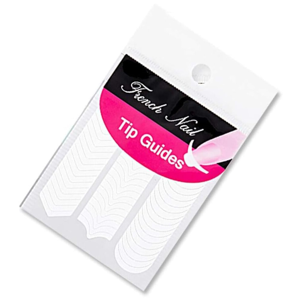 48 Pcs French Manicure Nail Stickers Strips, SelfAdhesive French Tip Guides for DIY Nail Art