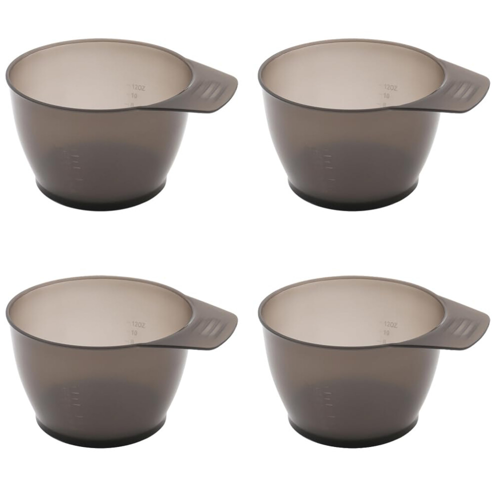 Black Hair Dye Bowl Set With Accurate Mixing Scales, Nonslip Handle, Easy Clean, Transparent For Salon And Home