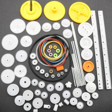 82Pcs Flexible Plastic Gear Set for DIY Model Projects, Compatible with Various Sizes and Specifications
