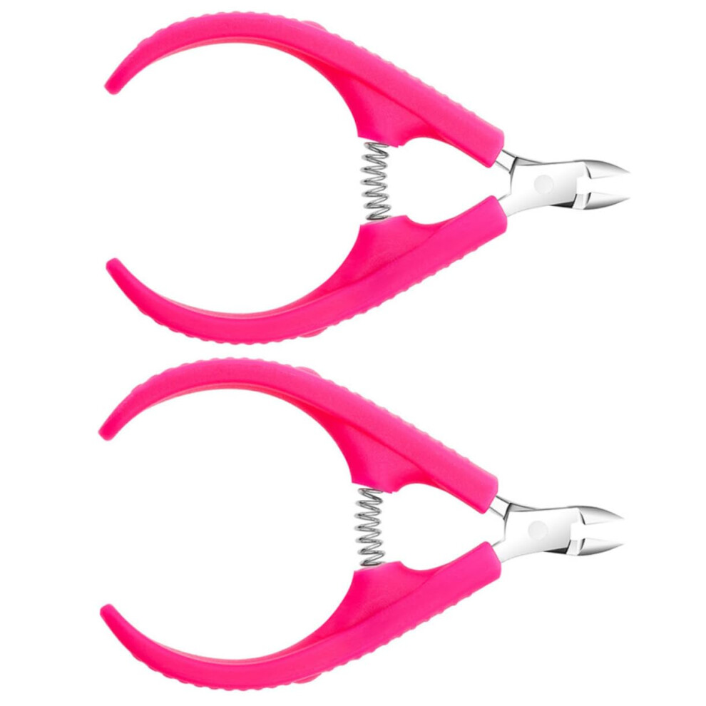 2pcs Stainless Steel Cuticle Nipper with Precision Trimming for Manicure Pedicure Nail Care