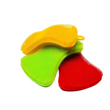 Estropajo de cocina versátil, esponja de silicona para lavar platos, herramienta no abrasiva y desengrasante, silicona duradera para una limpieza