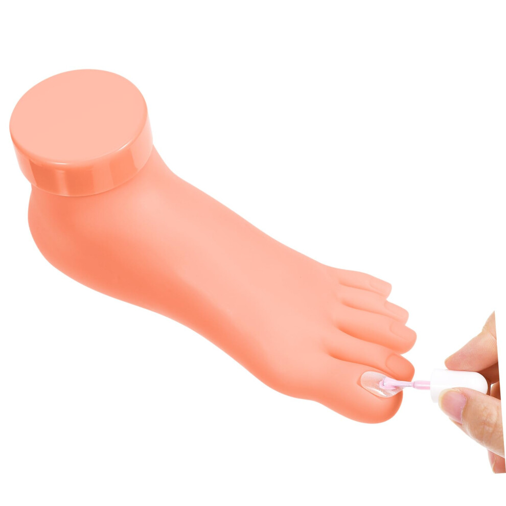 Nail Training Foot Model with Realistic Skin Texture, Weighted Base for Acrylic and Gel Nail Practice
