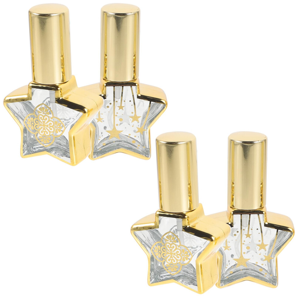 4pcs Refillable Perfume Atomizer Glass Travel Spray Bottles for Women with Leakproof Design