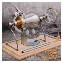 Retro Stainless Steel Popcorn Machine with Easy HandCrank Operation for Traditional Popping
