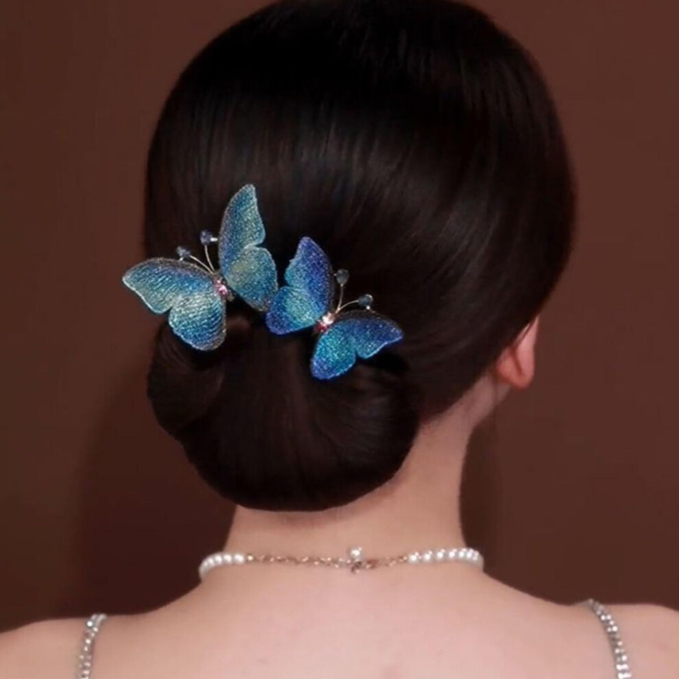 Hair Bun Maker and Lazy Hair Curler with Peacock Angel Wings, Quick Bun Styling for Long Thick Hair