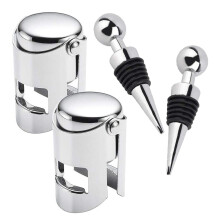 Sparkling Wine Preserver, Elegant Design For Champagne Bottles, Leak-proof Food Grade Silicone Seal