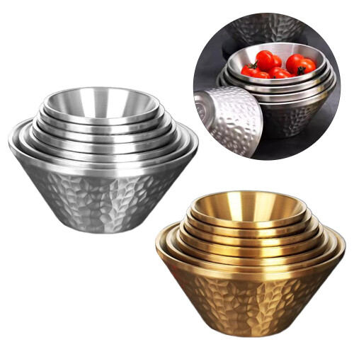 Convenient Salad Bowl Space efficient Salad Storage-gold 18cm 2