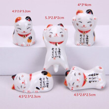 Unique Tableware Presentation Lovely Cat Shape Chopsticks Holder Stand, Non-Toxic Ceramic Chopsticks Forks Holder, Perfect For Birthday Anniversary