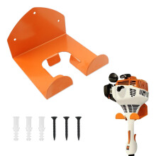 Garden Tools Holder Galvanised Steel Wall Mount 3 Screws 3 Dowels For Brush Cutters And Grass Trimmers 10 Kg Capacity