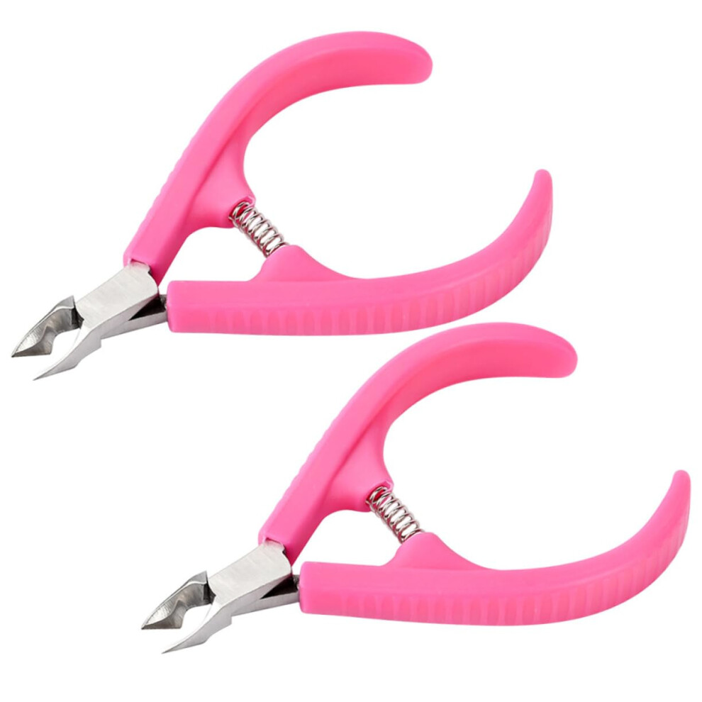 2pcs Stainless Steel Cuticle Nipper and Trimmer for Manicure Pedicure with NonâSlip Handle