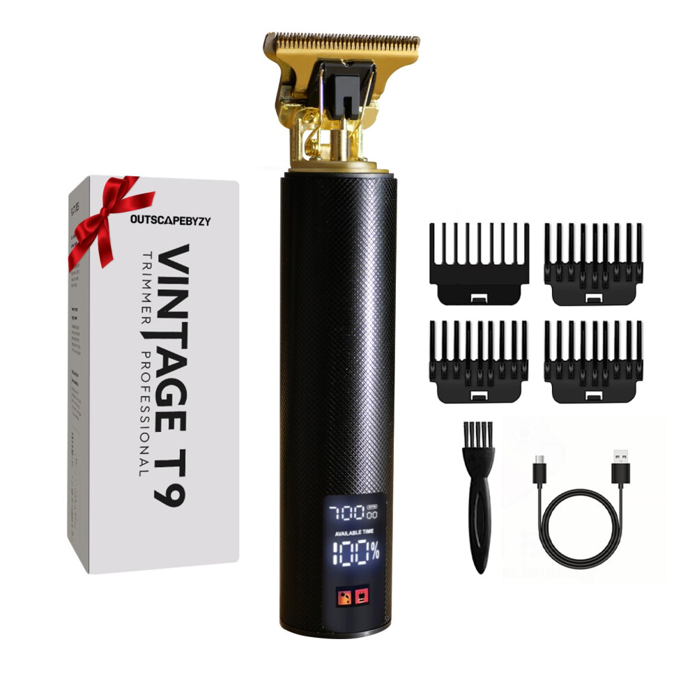 Professional T Blade Hair Trimmer for Men, Cordless ZeroGap Clipper with 4 Combs and USB Charging