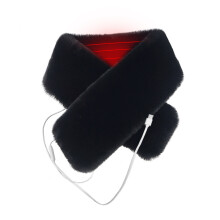 Luxusní vyhřívaná šála z umělé kožešiny s USB, nastavitelná úroveň vyhřívání pro individuální pohodlí, elegantní zimní doplněk