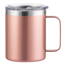 Kaffeebecher mit Vakuumisolierung, doppelwandiger Edelstahl, BPA-freier Deckel, rutschfester Griff, hält Getränke frisch, 355 ml