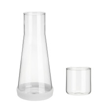 Carafe à eau de chevet, carafe à eau aromatisée, idéale pour les boissons chaudes ou froides (pichet de 800 ml + gobelet de 170 ml)