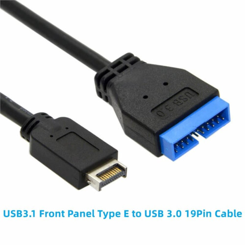Motherboard Front Panel USB 3.1 Type-E to USB 3.0 19/20-Pin Header Adapter Cable for  Desktop Computers 20cm 1