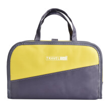 Neceser organizador de maquillaje impermeable de PVC de primera calidad, bolso de maquillaje duradero con asa antideslizante y múltiples