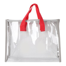 Sac fourre-tout transparent de qualité supérieure pour femme, intérieur spacieux, en PVC transparent avec poignées, résistant, léger et