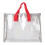 Τσάντα Tote Premium Material Clear για γυναίκες, ευρύχωρη εσωτερική διαφανής τσάντα Tote PVC με 1