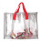 Τσάντα Tote Premium Material Clear για γυναίκες, ευρύχωρη εσωτερική διαφανής τσάντα Tote PVC με 3
