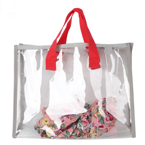 Τσάντα Tote Premium Material Clear για γυναίκες, ευρύχωρη εσωτερική διαφανής τσάντα Tote PVC με 2