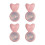 4 Pieces Secure Earring Backs Replacement-Light Pink Long love 1