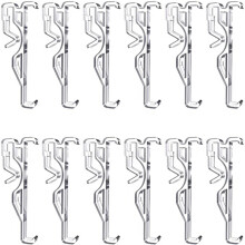 Universal Valance Clip til persienner, miljøvenlig og stiv plastik 2,5 tommer klar valanceholder, skjulte kanalvalanceclips med borefri snap