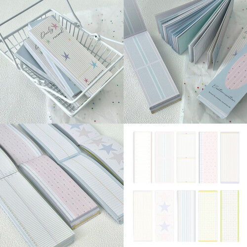 100Sheets Decorative Note Paper 5x14cm Creative-Daily recording 1
