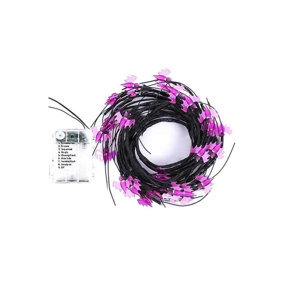 Halloween S Bat Pumpkin Led String Willow Vine Bendable Tree Lamp Halloween Party Home Decor Light 6134064353841