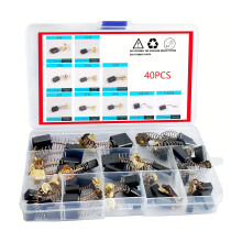 40Pcs 10 Sizes Electric Motor Carbon Brushes-Colorful stickers