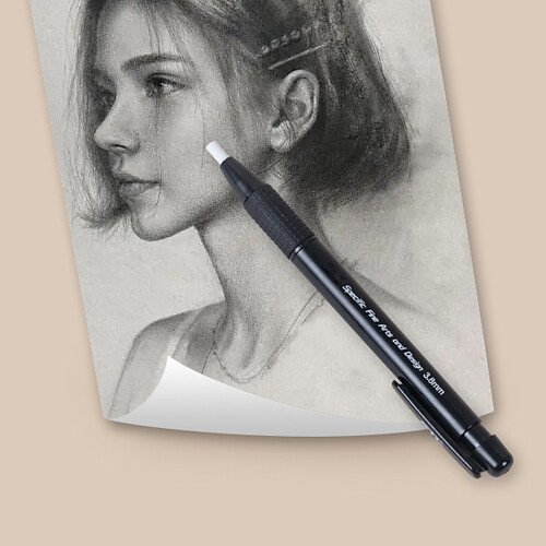 Eraser Pencil With 3.8mm Fine Tip Includes 5 Replacements For 2