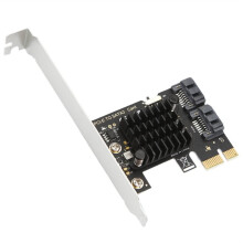 PCIe 3.0 Expansion Card ASM1061 2-Port 6Gbps Controller Hot-Swappable Adapter for SSD HDD NAS for Windows Linux
